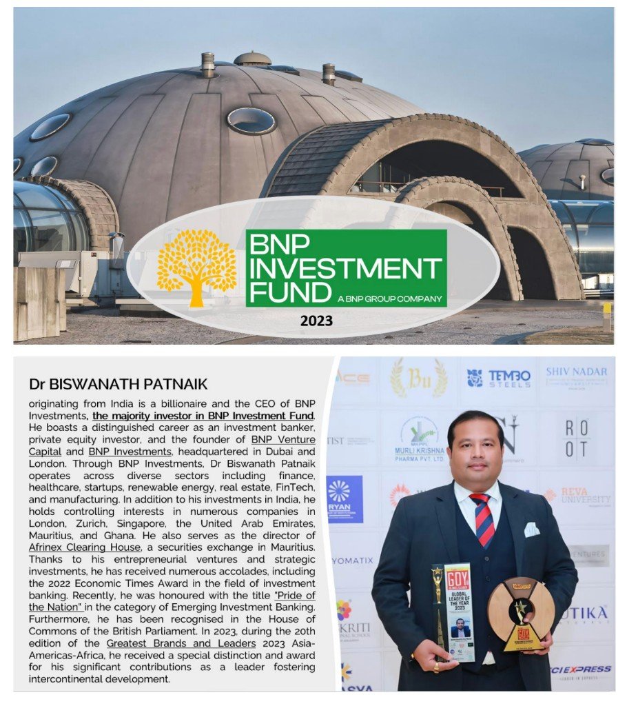 BNP Investment Fund 2023 promo — Alwernia domes as backdrop
