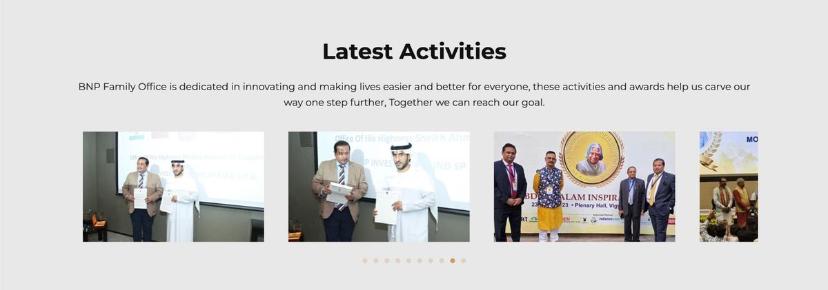 BNP Family Office: Latest Activities