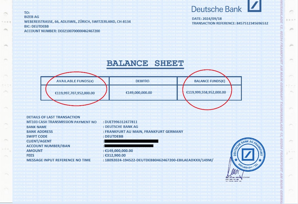 Deutsche Bank balance sheet €119T