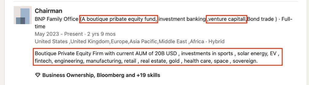 BNP Family Office Chairman 20B AUM LinkedIn