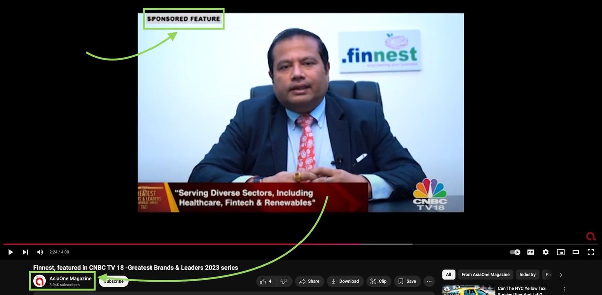 Asia One / CNBC TV18: 